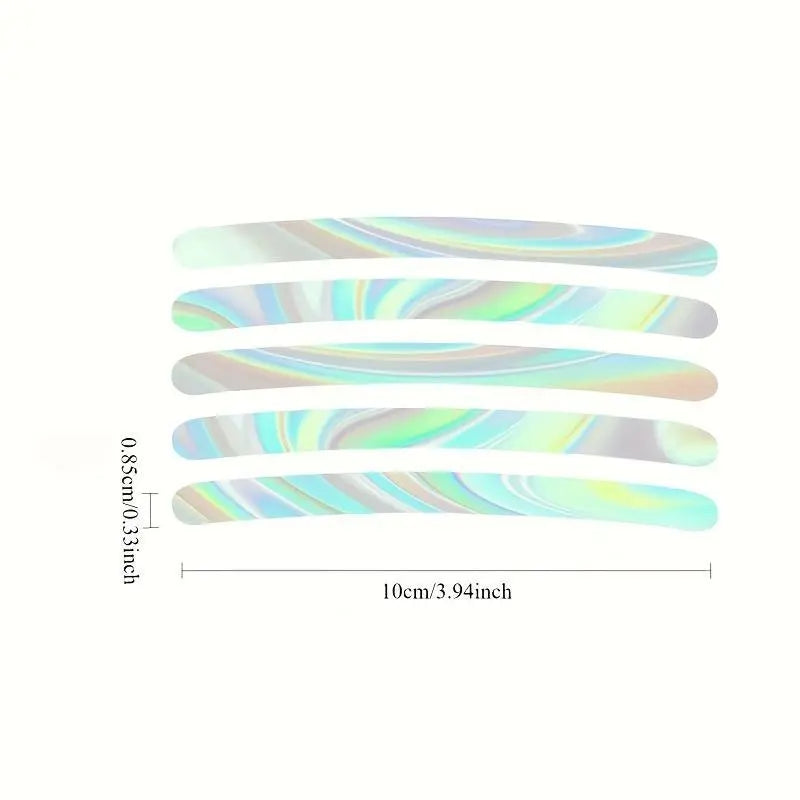 20 Colored Reflective Strips, Self-Adhesive Stickers, Suitable for Car and Motorcycle Wheels