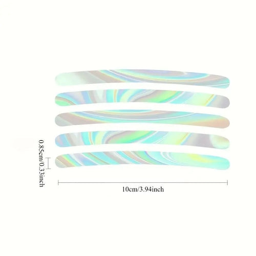 20 Colored Reflective Strips, Self-Adhesive Stickers, Suitable for Car and Motorcycle Wheels