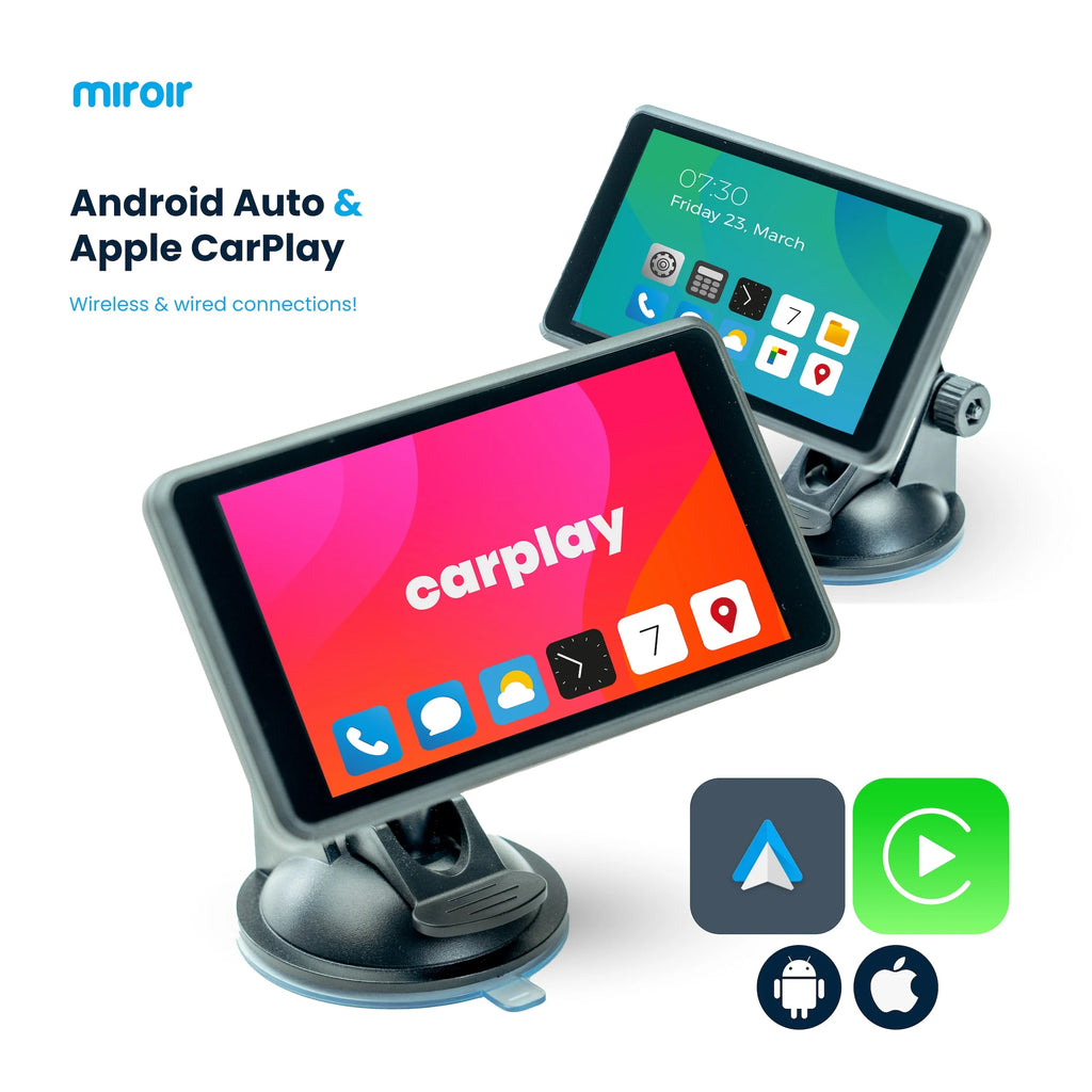 Drivvplay 5-Inch Portable In-Dash Car Unit with Wireless CarPlay and Android Auto Integration