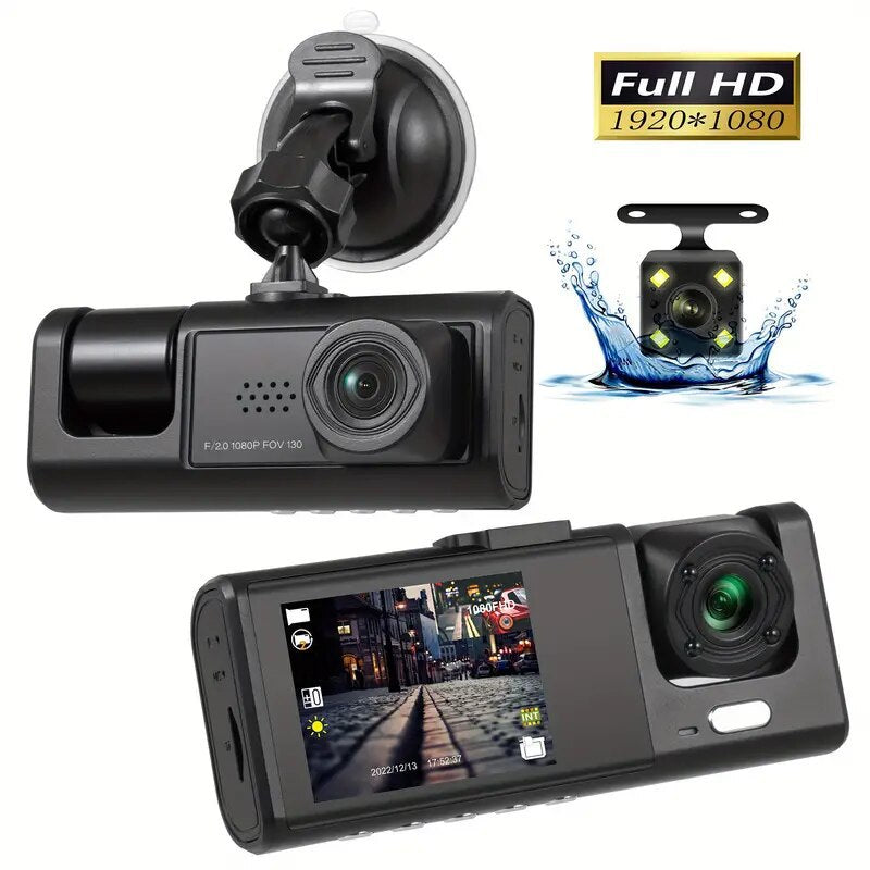 Three-Lens Night Vision Vehicle Data Recorder