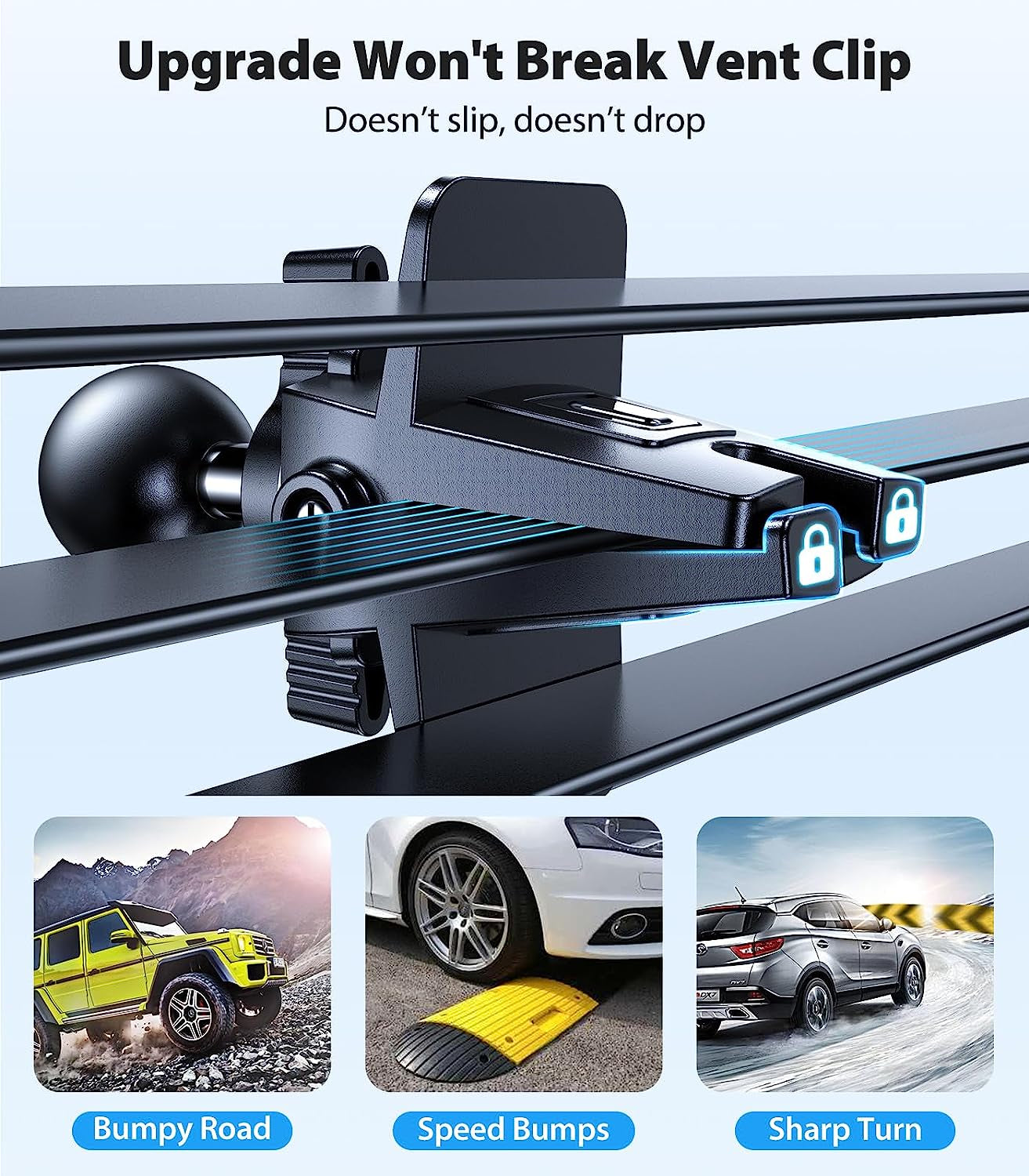 MagSafe Car Mount with Enhanced Magnetic Power - 360-Degree Adjustable Magnetic Phone Holder for iPhone 17 Pro Max, 16, 15, 14, 13, 12, Plus, and Mini