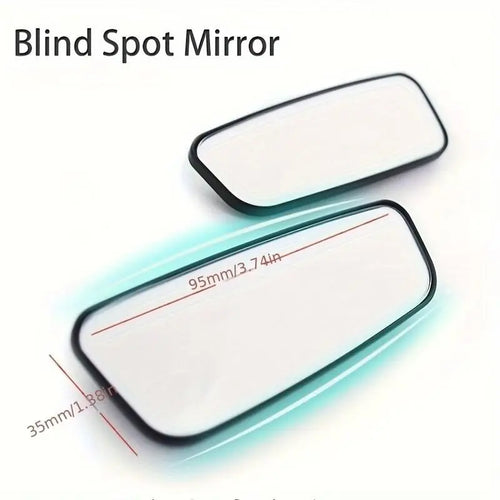 Two-Piece Car Blind Spot Mirror Set, Reflective Square Rear View Mirrors, 360-Degree Adjustable, Wide Angle Vision, Ideal for Vehicle Blind Zones, Car Accessories