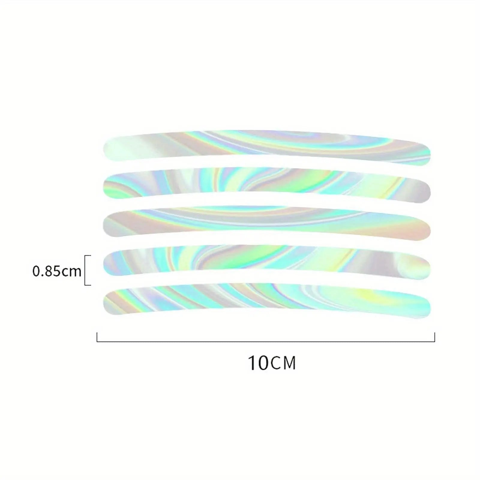 20 Colored Reflective Strips, Self-Adhesive Stickers, Suitable for Car and Motorcycle Wheels