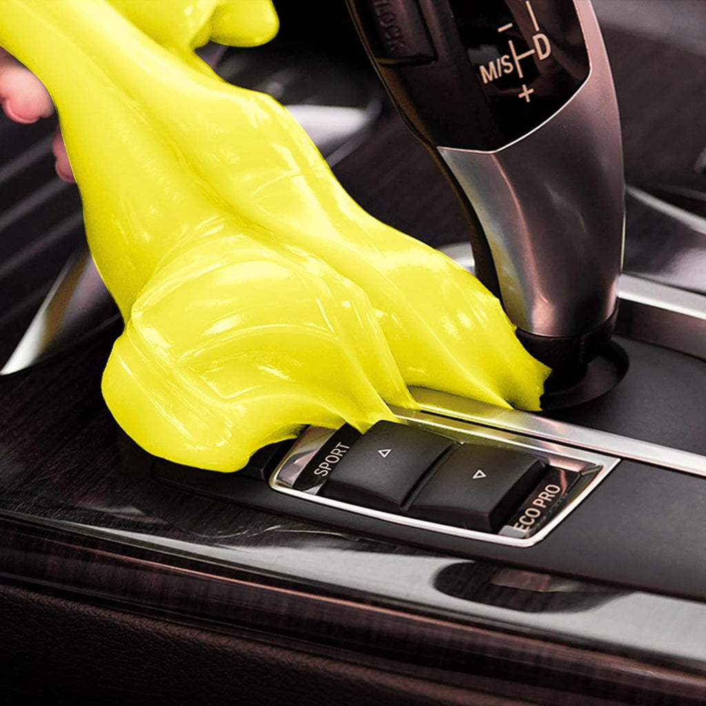 Professional Car Cleaning Gel Detailing Kit - Reusable Auto Cleaning Putty and Dust Remover Supplies - Ideal Gift for Men and Women - Yellow